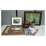 Group lot painting on board picture, butterfly