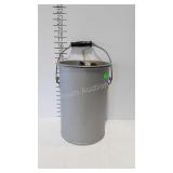 Cream can with lid, and wire bail handle