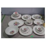 27-pcs W.S. George "Bolero" floral pattern dinner