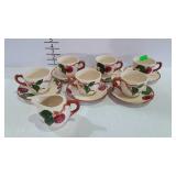 Franciscan apple pattern - set of 6 cups / saucers