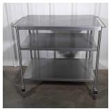 Commercial Stainless Steel 3 shelf Cart,
