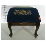 Embroidered French Provencal footrest/stool.
