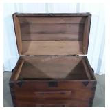 Nice Antique Trunk. Refinished wooden slat