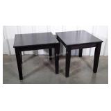 Cort Furniture. Pair of Brown End Tables.