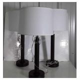 Three Home Decor Table Lamps. With 15" round