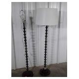 Two Designers Floor Lamps, with One having 16"