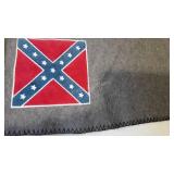 Fleece throw with confederate flag, two small