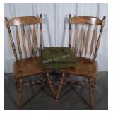 Two Pine Arrow Back Dining Chairs, used chairs