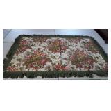 Small fringed throw or table topper, 50 x 31