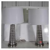 Pair of Designers Accent Lamps with 14" round