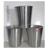 Three Stainless Cooler Buckets with removable