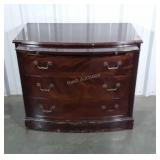Chest, 3 drawer flame mahogany Dresser chest with