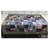 Buggy blanket, corduroy backed and knotted, some