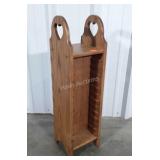 Oak DVD Storage Rack, 33" tall