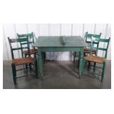 Farm Table With 4 Chairs. Look here early 5 leg