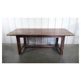 Farm Style Table. Post leg type, 4 Board Top. 7ft