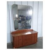 Teakwood Princess Dresser with trifold Mirror,
