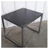 Side Stand. Chrome base with black top, 23x27x23"