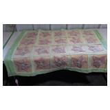 Wall quilt, textured stars, needs repairs, 52 x