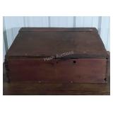 Primitive Field Desk, yellow pine made slant top