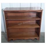 Maple Bookcase, top has split, one shelf pin is
