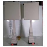 Pair of lovely mid century Table Lamps. Ceramic