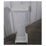 Plant Pedestal, painted white, 11x11x32" tall