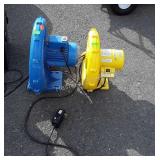 Two inflatable bouncy house blowers