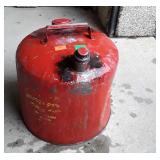 Red metal fuel can