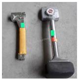 Roberts carpet kicker and staple hammer