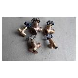 Group of five water faucet heads
