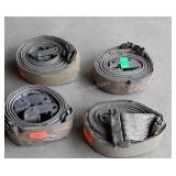Four ratchet straps for box trucks or trailers