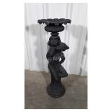 Cast Iron Garden Statue Planters, Lady and Child