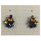 ViVI Multicolored Crystal Earrings New with Tag