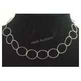 Sterling Silver 18 inch Circle Necklace