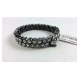 ViVI Crystal & Black Stretch Bracelet New with