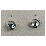 ViVI Large Crystal Stud Earrings New with Tag