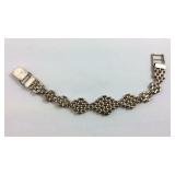 Sterling Silver Geometric 7 inch Bracelet