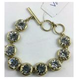 ViVI Crystal Gold Tone Bracelet New with Tag $39