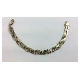 Gold over Sterling Silver 7.5 inch Braided