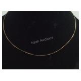 Gold over Sterling Silver 18 inch Box Link