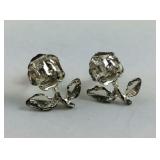 Sterling Silver Flower Earrings