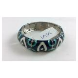 ViVI Navy,Teal,& White Stretch Bracelet New with
