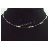 Sterling Silver 16 inch Bead Necklace