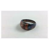 Sterling Silver Inlaid Ring Size 11