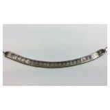 Sterling Silver 7.5 inch Wide Geometric Bracelet