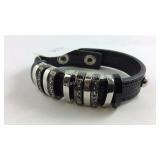 Crystal Black & Silver Tone Bracelet New with Tag