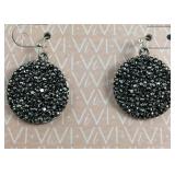 Crystal Circle Dangle Earrings New with Tag $26