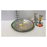 Sterling plate 265g and Sterling weighted candle