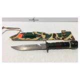 Knife with compass end and case